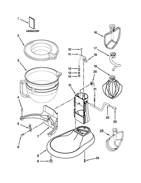 kitchenaid pro 600 metal gear housing|kitchenaid professional 600 parts diagram.